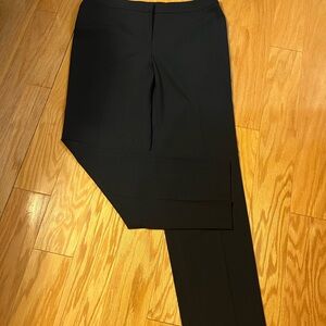 New Lafayette 148 New York Irving Straight Leg Stretch Wool Pants - Black 14